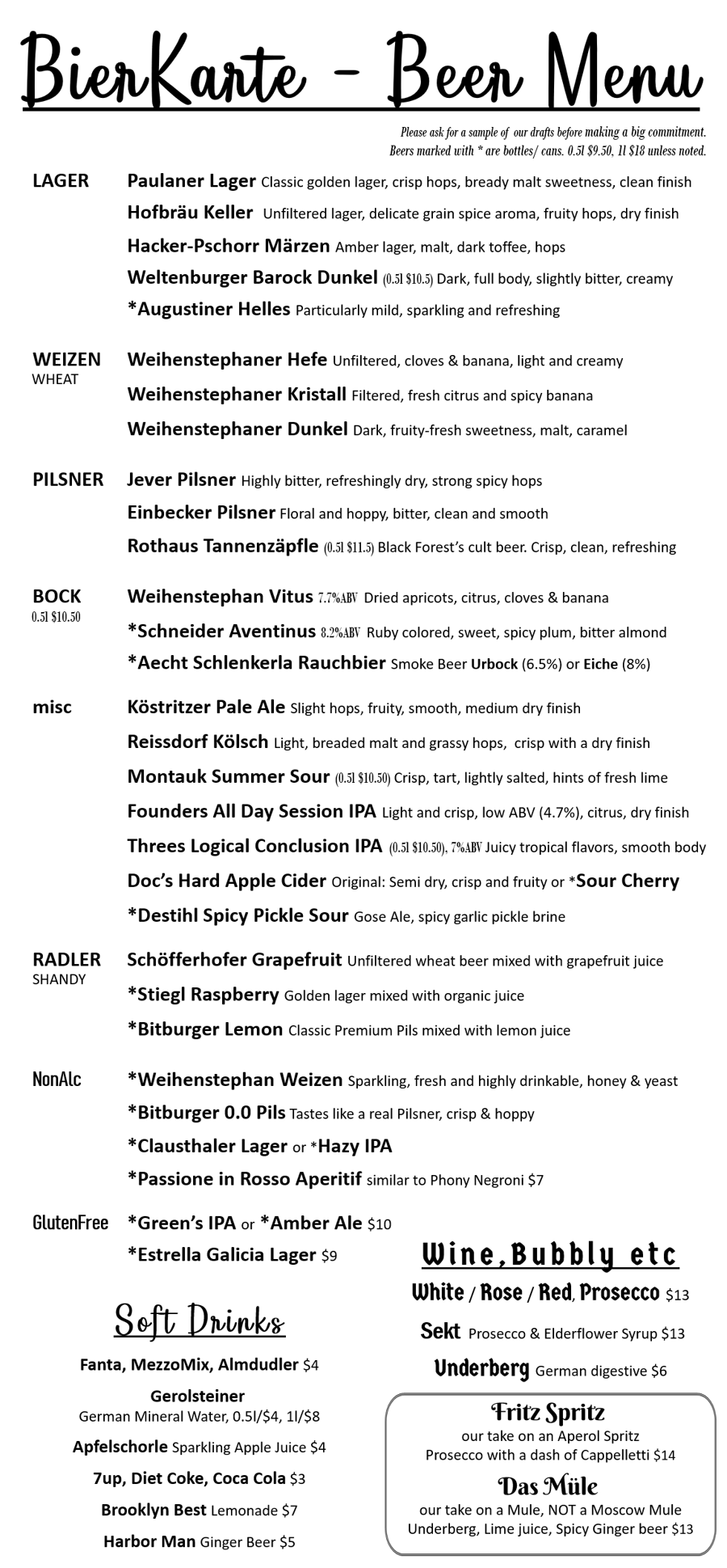 Menu — DSK BROOKLYN